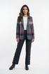 32792 Structured Cut Checkered Jacket - Brown Loft