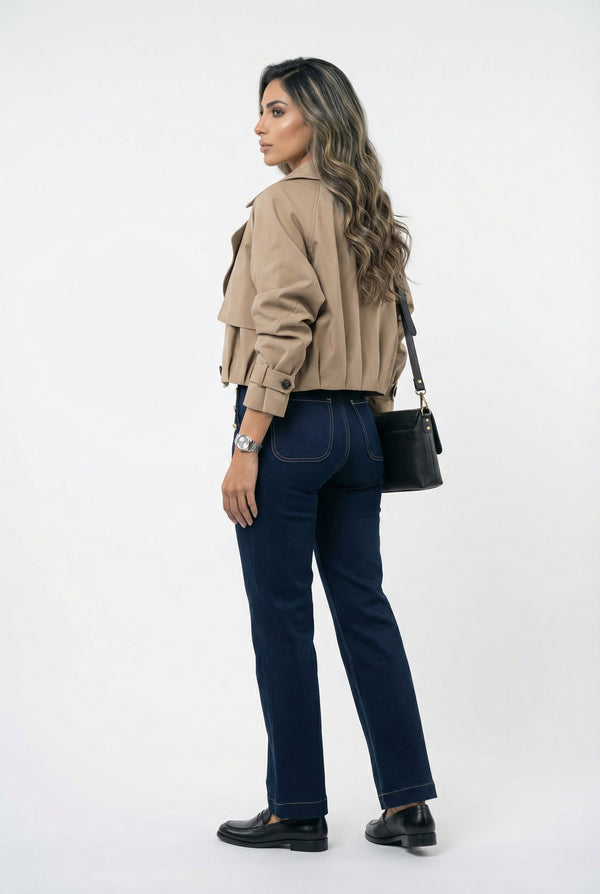 V26016 Cropped Jacket سترة اقتصاص