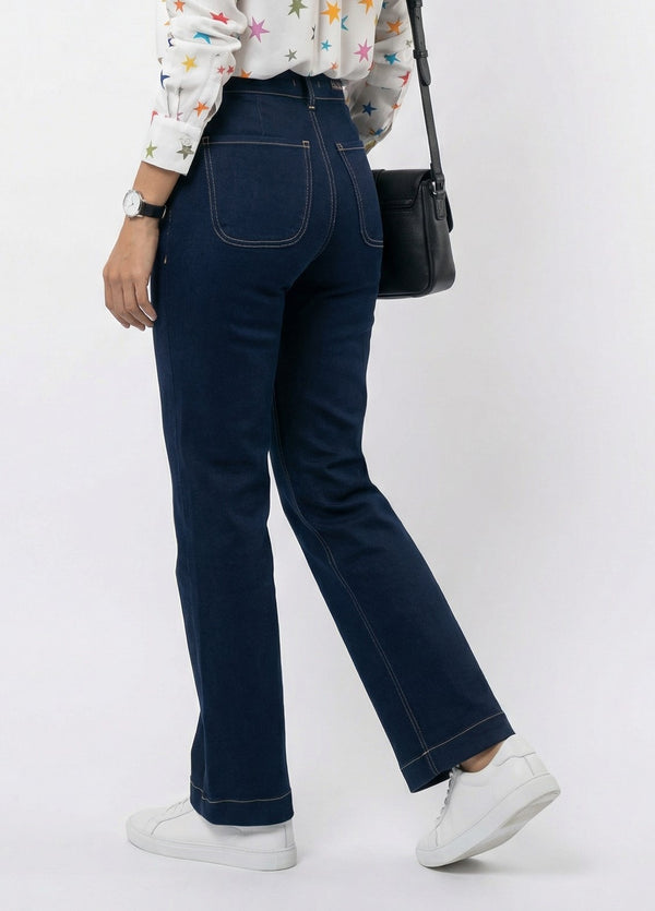 33608 Denim Jeans Sailor Pants بنطلون جينز بحري