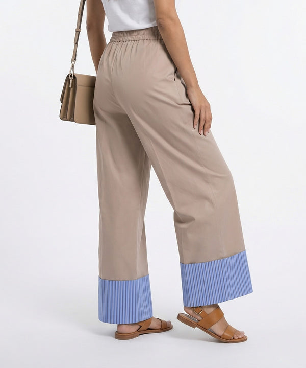 33419 Wide Leg Pleated Culottes Pant بنطال كولوتس واسع الأرجل ومكسر