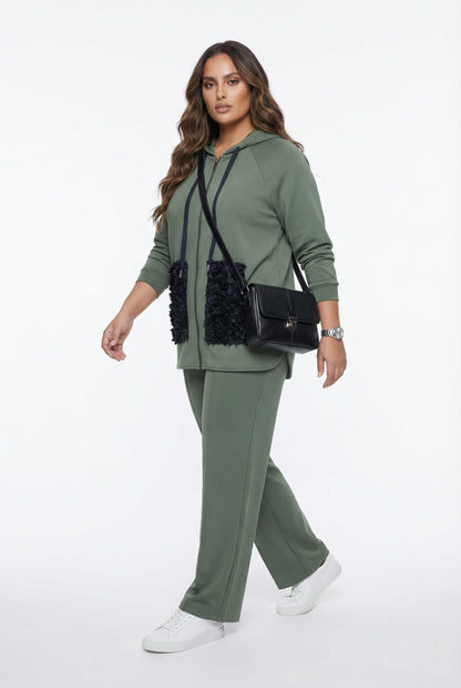 255981500 Zippered Hoodie Set - Brown Loft