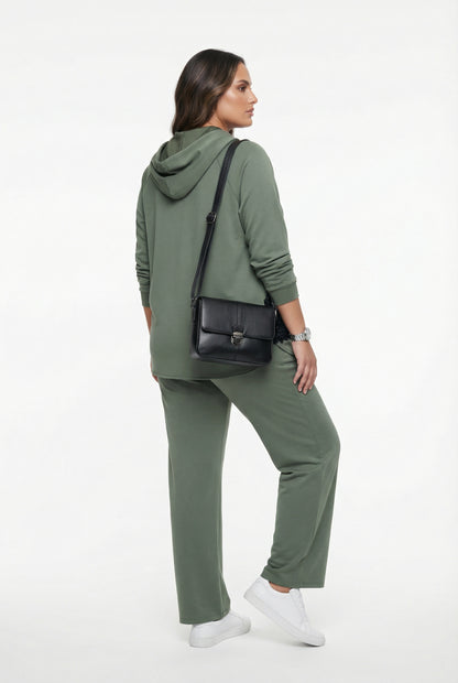 255981500 Zippered Hoodie Set - Brown Loft