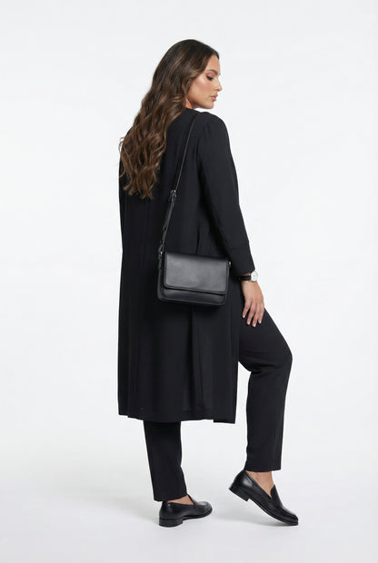 256099999 Open Front Long Cardigan - Brown Loft