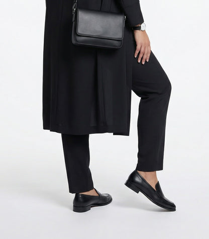 256089999 Oversized Straight Leg Pants - Brown Loft