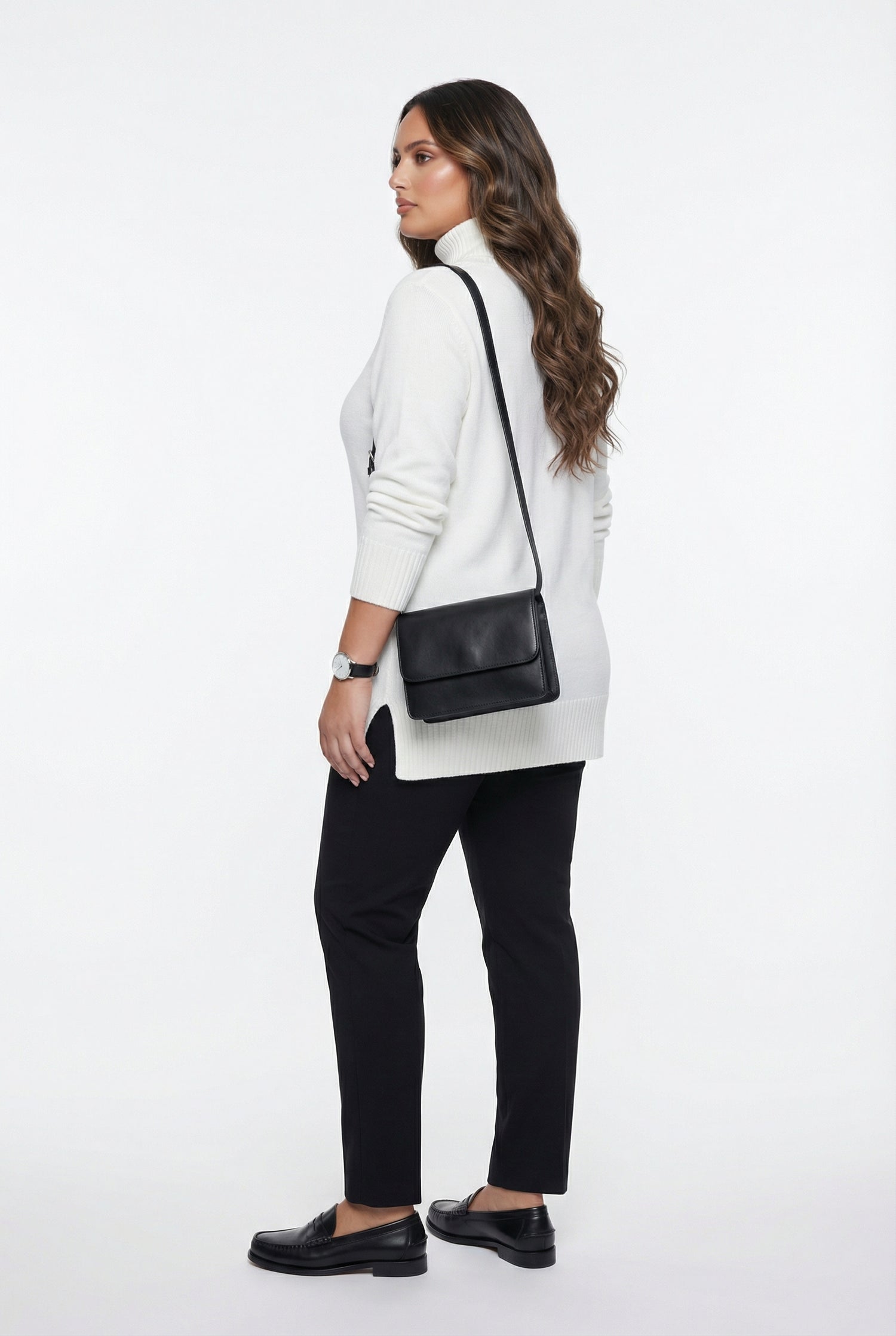 23662 Collo Oversized Sweater Top - Brown Loft