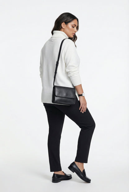 23662 Collo Oversized Sweater Top - Brown Loft