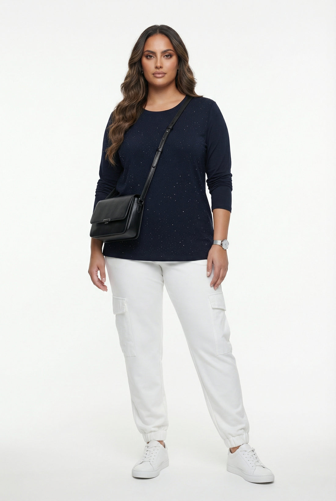 255239999 Embellished Oversized Top - Brown Loft
