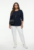 255239999 Embellished Oversized Top - Brown Loft