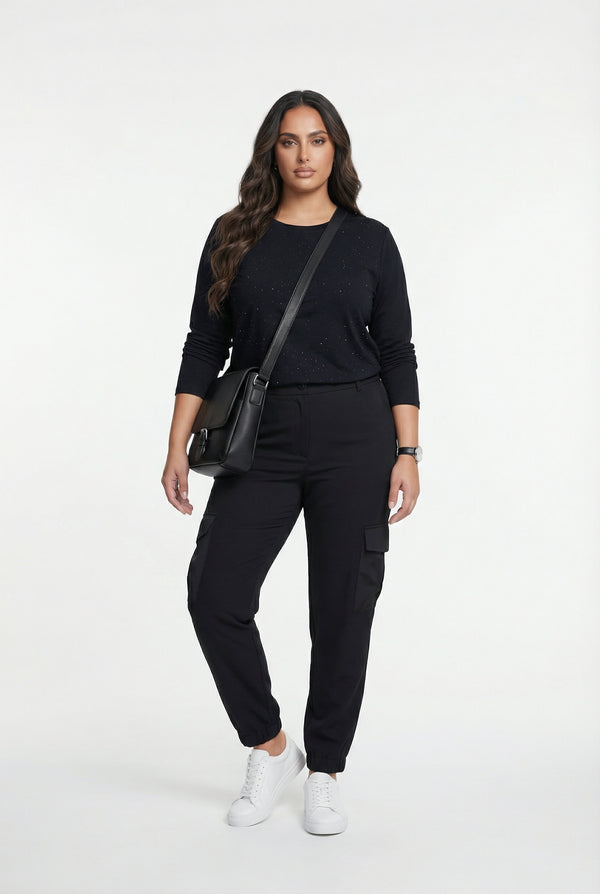 25532 Cargo  High Waist Cargo Pants بنطال كارجو بخصر عالٍ