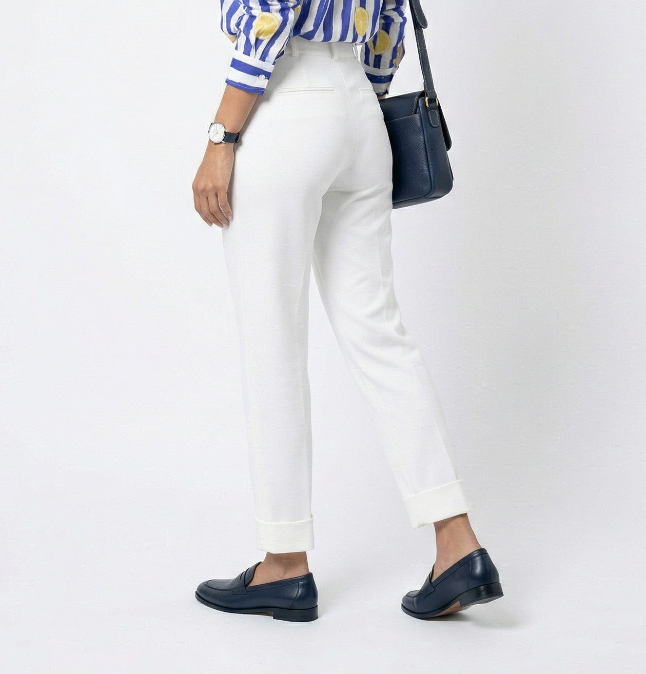 33222 Straight Leg Stretchable Pants - Brown Loft