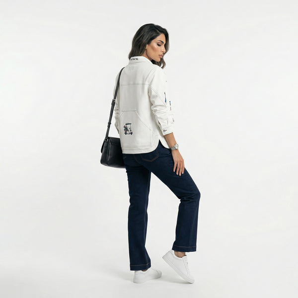 33329  Embroidered Golf Theme Jacket جاكيت مطرز بنمط الجولف