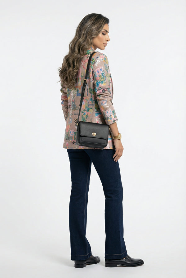 33555 California Print Sequins Jacket جاكيت مزين بالترتر بطبعة كاليفورنيا