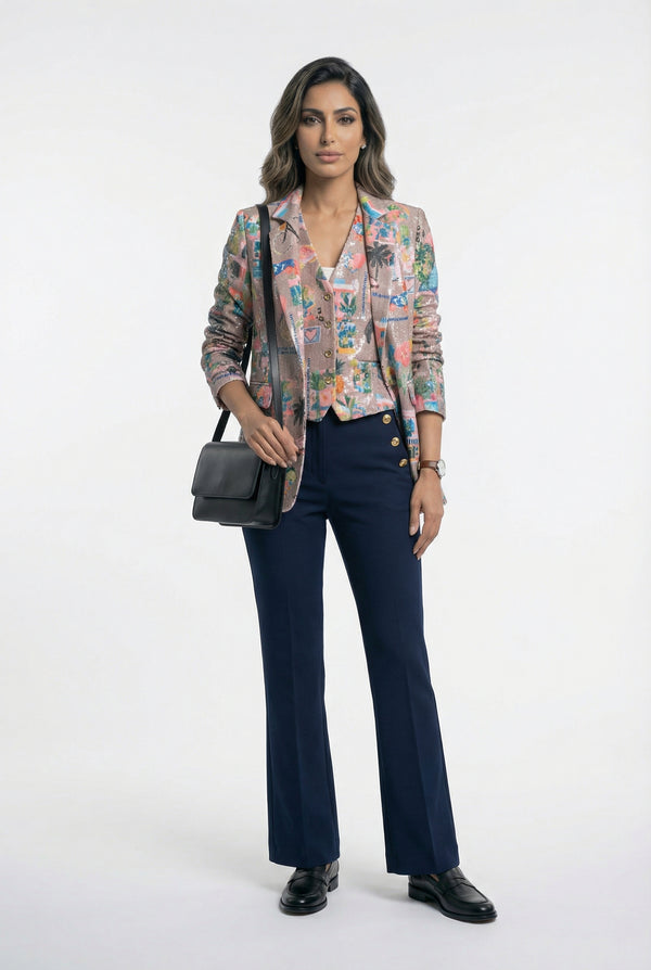 33555 California Print Sequins Jacket جاكيت مزين بالترتر بطبعة كاليفورنيا