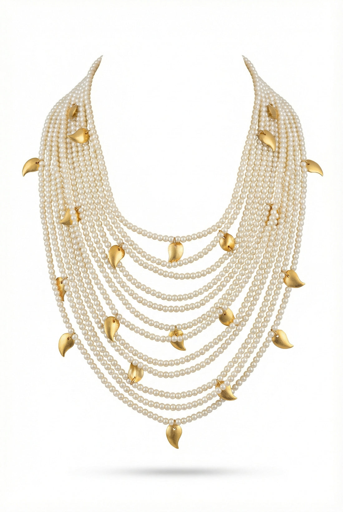 MOD 17 Multi Layered Pearl Short Necklace قلادة قصيرة متعددة الطبقات من اللؤلؤ