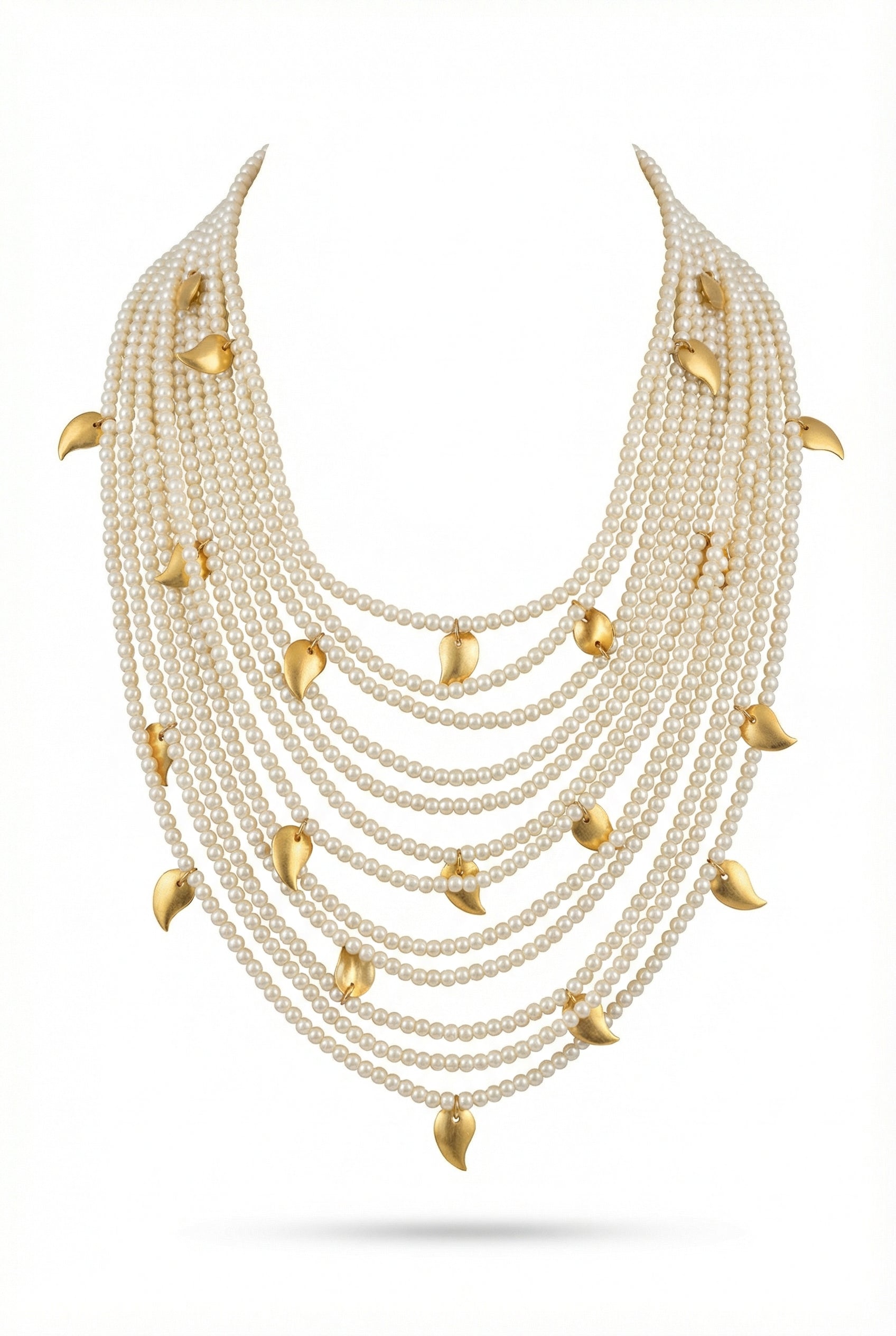 MOD 17 Multi Layered Pearl Short Necklace قلادة قصيرة متعددة الطبقات من اللؤلؤ