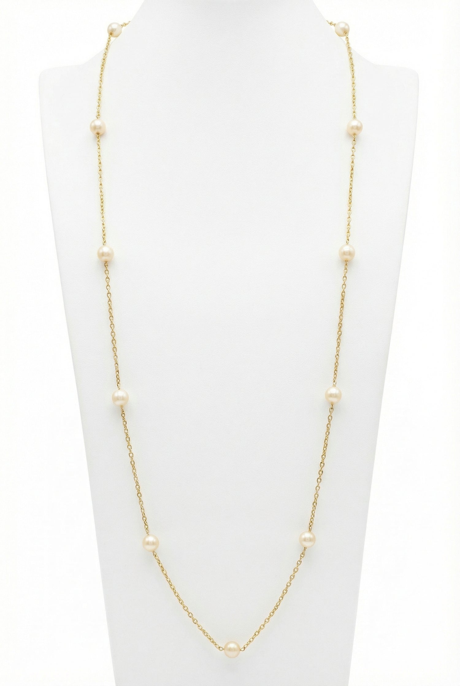 MOD Long Chain Pearl Necklace قلادة طويلة من اللؤلؤ