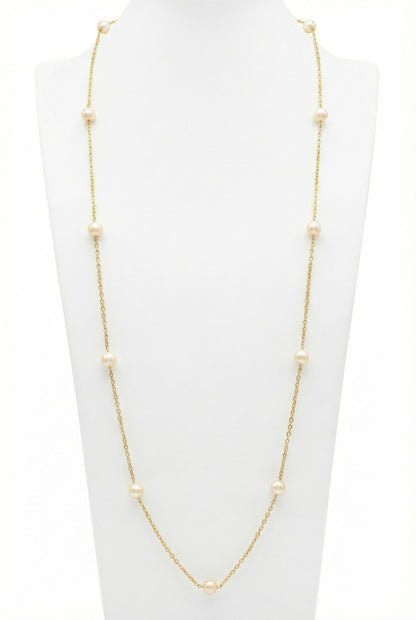 MOD Long Chain Pearl Necklace قلادة طويلة من اللؤلؤ