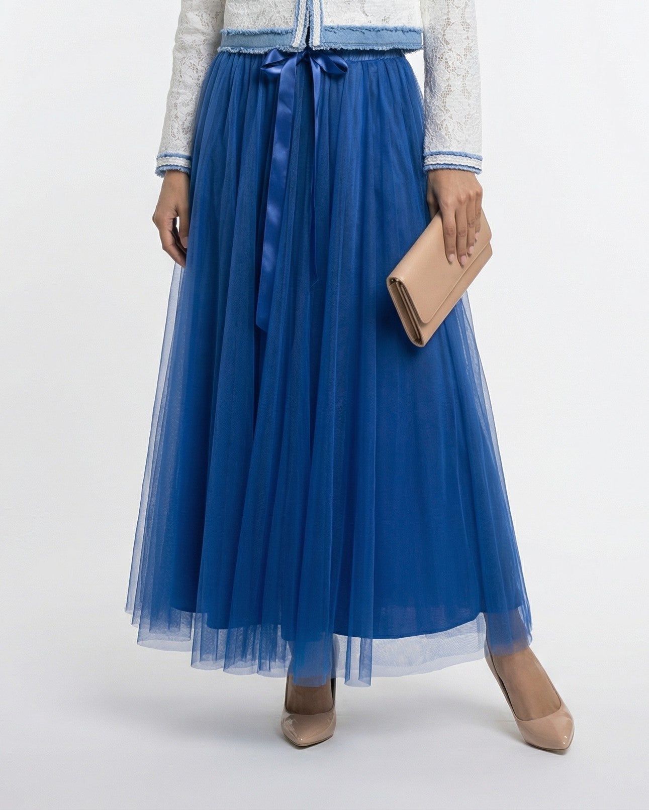 CK08077 Long Tulle Skirt