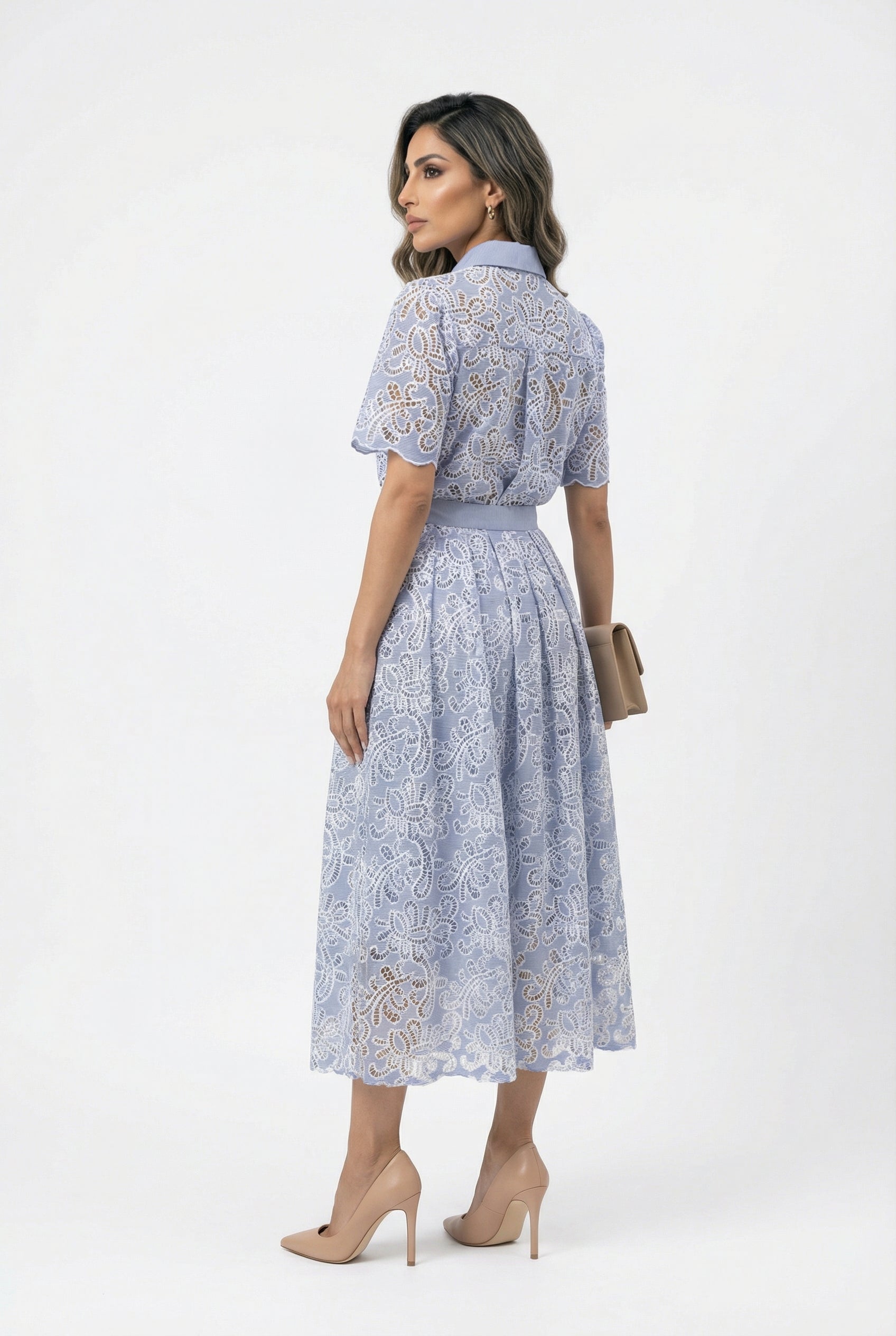 Floral Lace Shirt &amp; Skirt Set – Billie/Lila