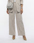 Sola Linen Sequins Pants بنطال من الكتان مزين بالترتر - Brown Loft