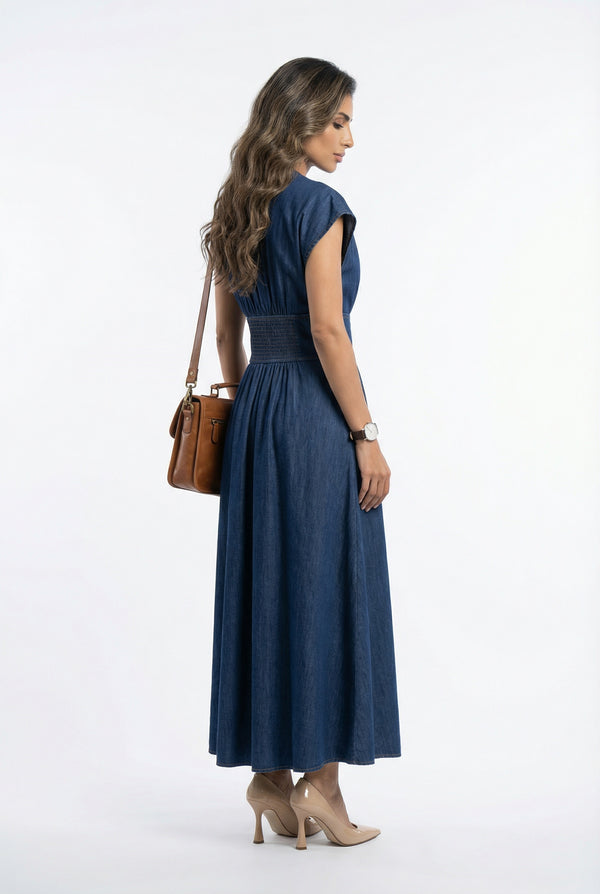 6218056 Denim Dress فستان جينز