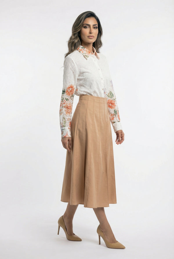 Delia Embroidered Oversized Shirt قميص مطرز واسع