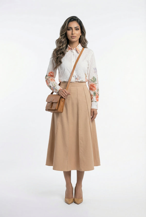 Delia Embroidered Oversized Shirt قميص مطرز واسع