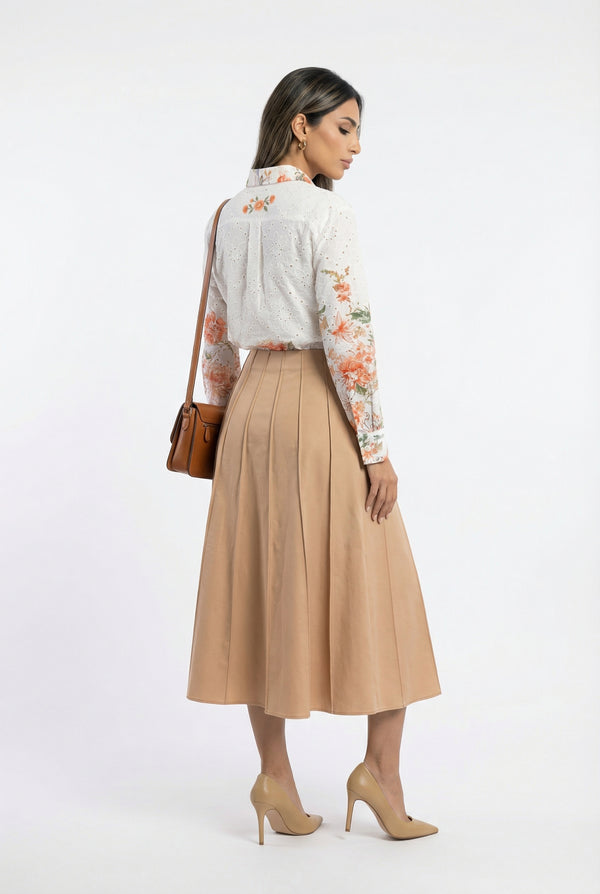 Delia Embroidered Oversized Shirt قميص مطرز واسع