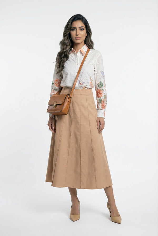 Delia Embroidered Oversized Shirt قميص مطرز واسع