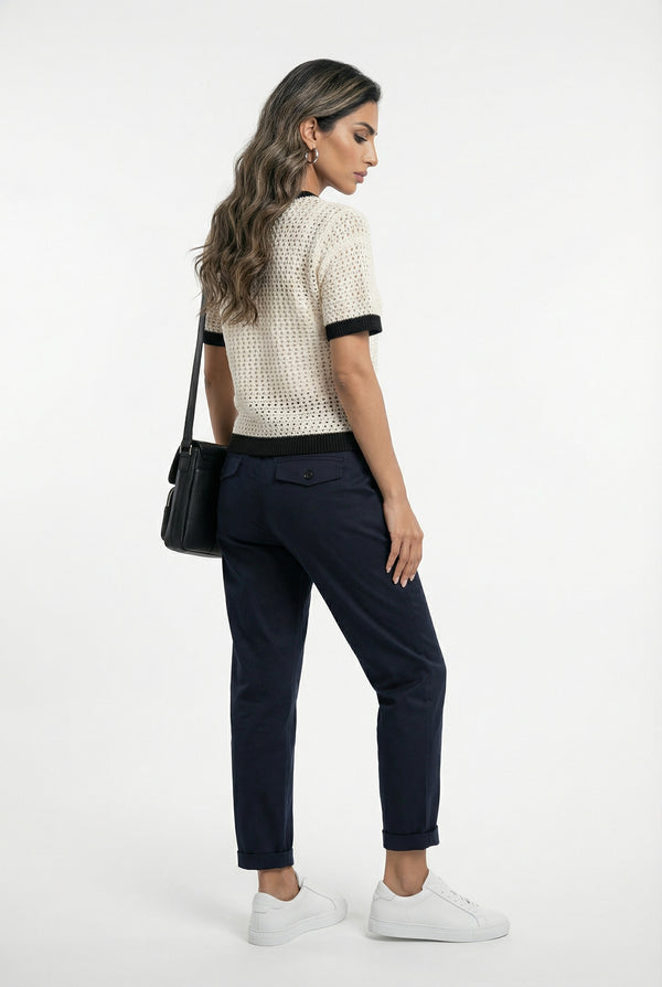 CA8439 Knitted Top بلوزة محبوكة