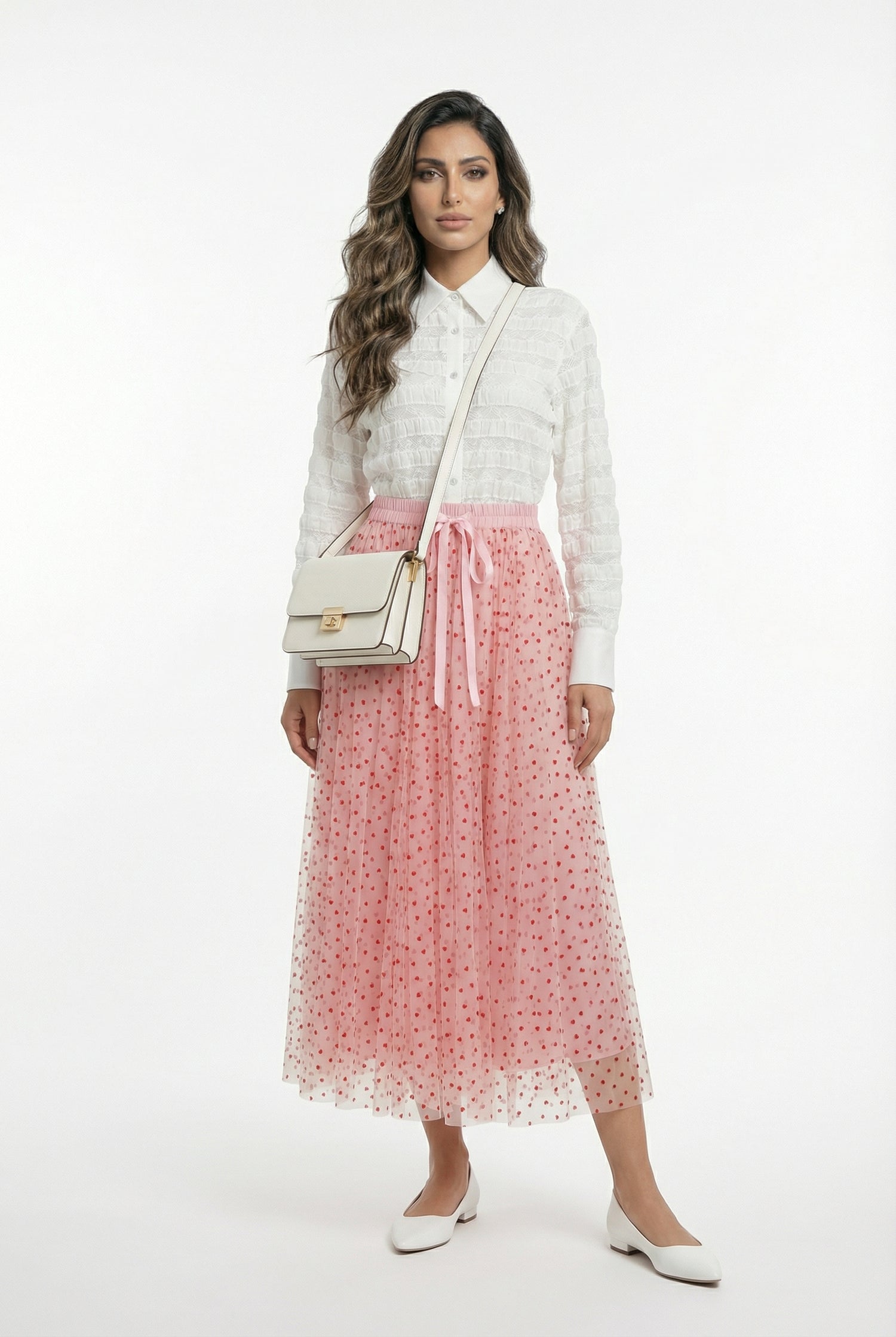 Natty Oversized Lace Shirt - Brown Loft