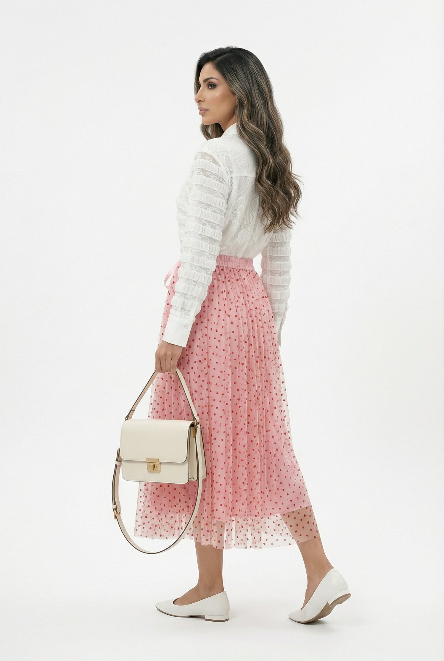 Natty Oversized Lace Shirt - Brown Loft
