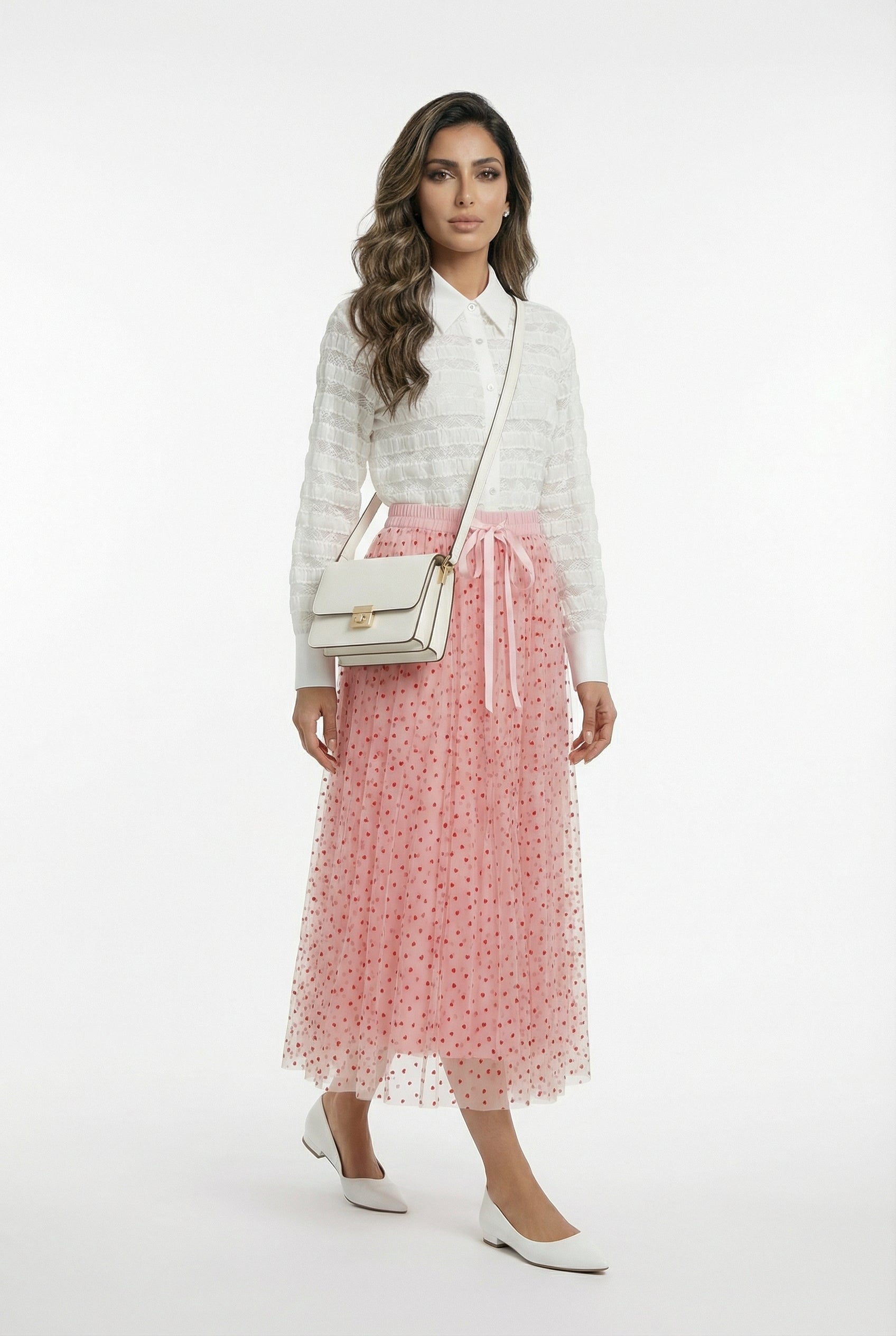 Natty Oversized Lace Shirt - Brown Loft