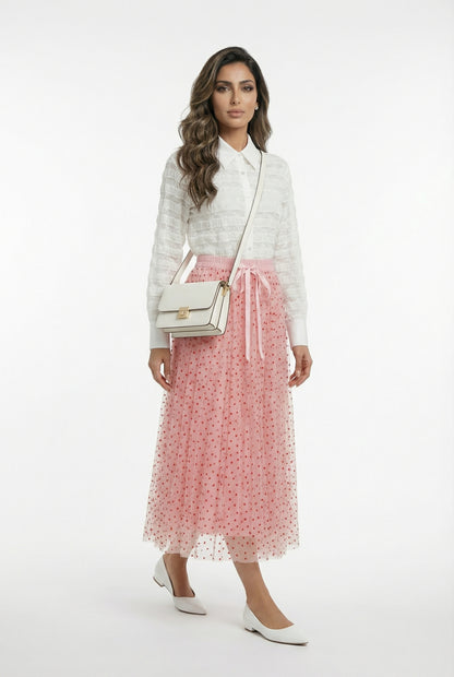Natty Oversized Lace Shirt - Brown Loft