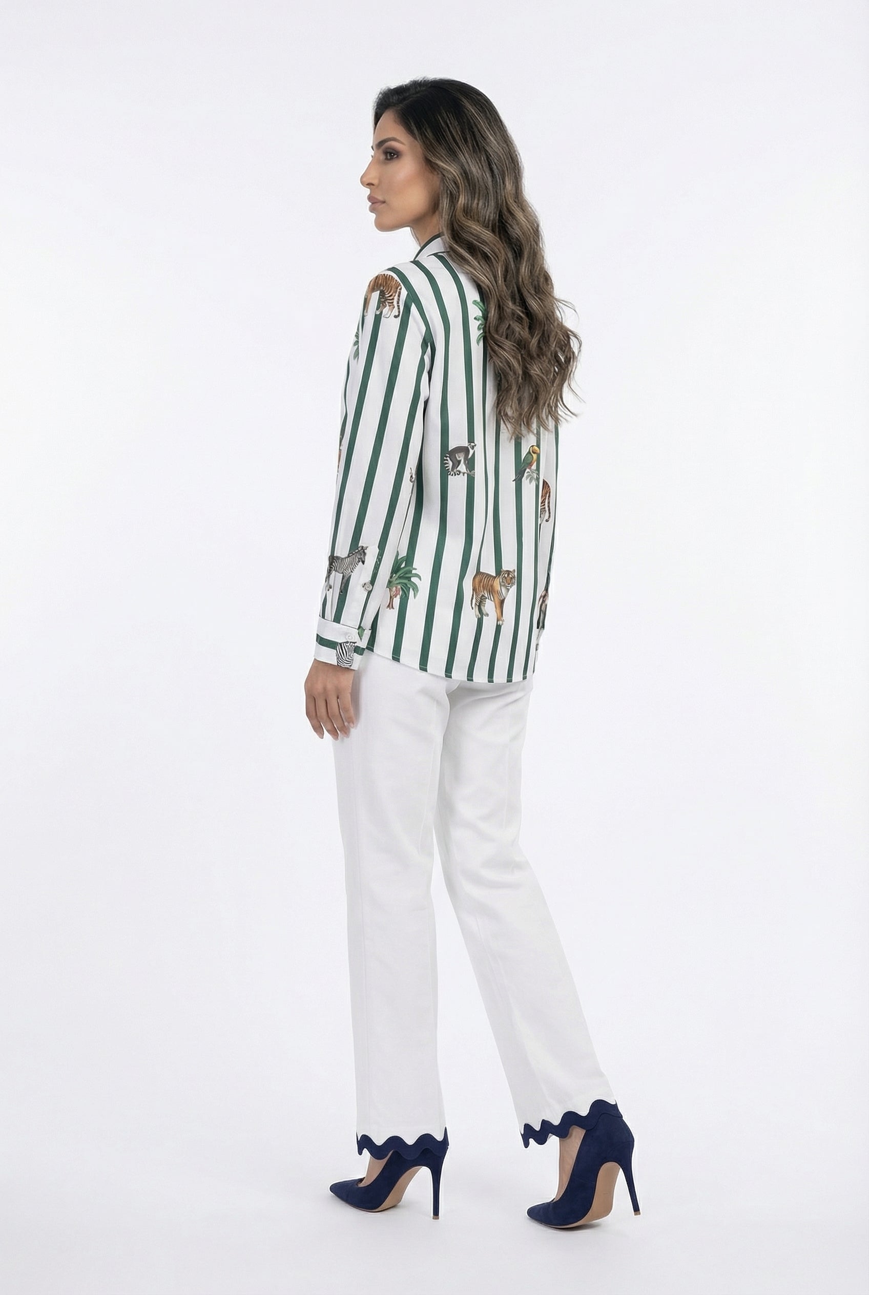 33315 Striped Safari Shirt - Brown Loft