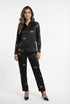 2615051/4022 Satin Leopard Print Shirt and Pants قميص وسروال بطبعة الفهد من الستان - Brown Loft