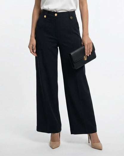 MS2614022 Wide Leg Pants - Brown Loft