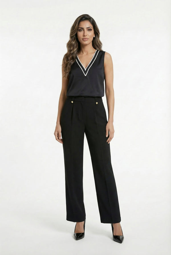 LS2615056 Sleeveless Satin Top