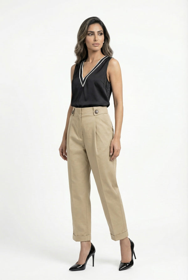 MS2614019  Wide Leg Pants بنطال واسع الساق