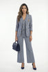 LS2602036/4016 Pinstripe Jacket and Pants سترة وبنطال مخطط - Brown Loft