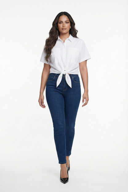 8501.3047 Oversized Cotton Poplin Shirt قميص قطني بوبلين واسع - Brown Loft
