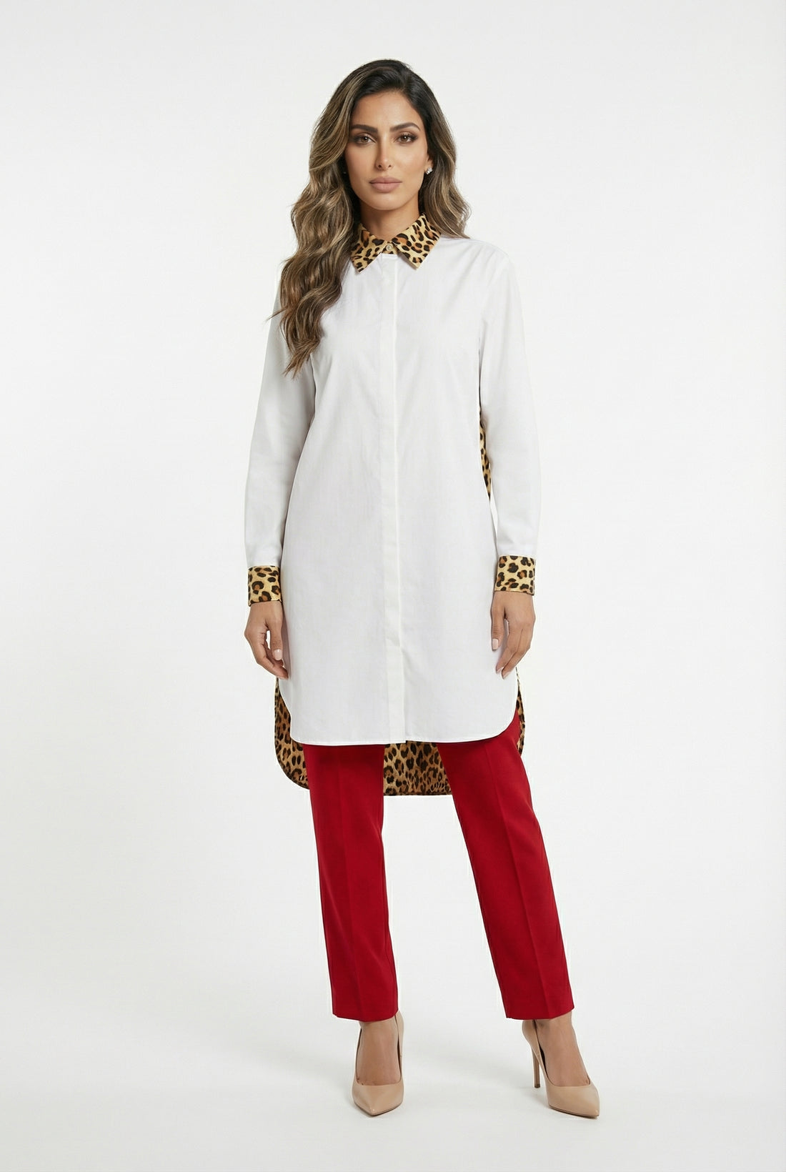 LS2615118 Poplin Shirt Dress فستان قميص بوبلين