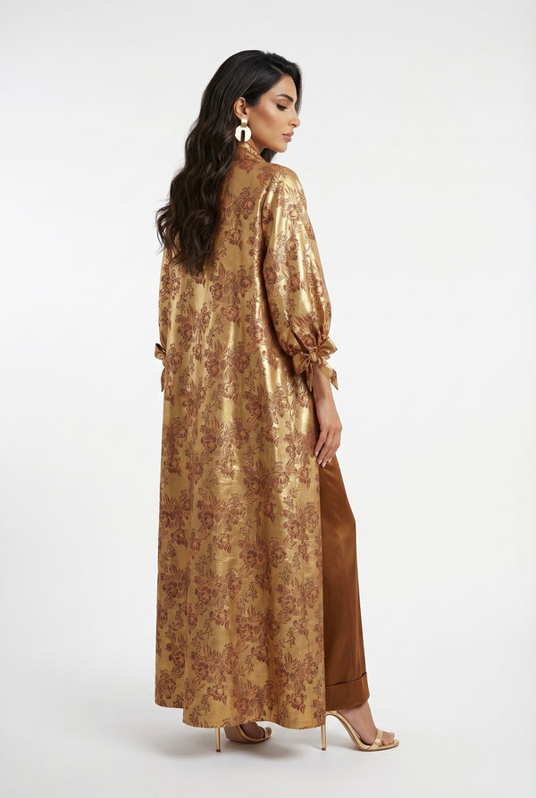 Daiki Ornate Floral Patterned Kimono كيمونو مزخرف بنقوش زهرية