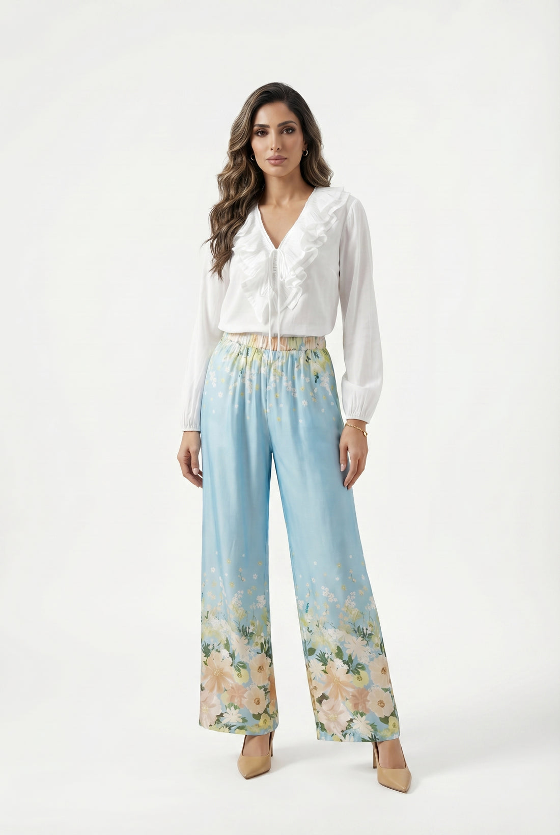 Dulce Satin Floral Pants