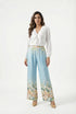 Dulce Satin Floral Pants - Brown Loft
