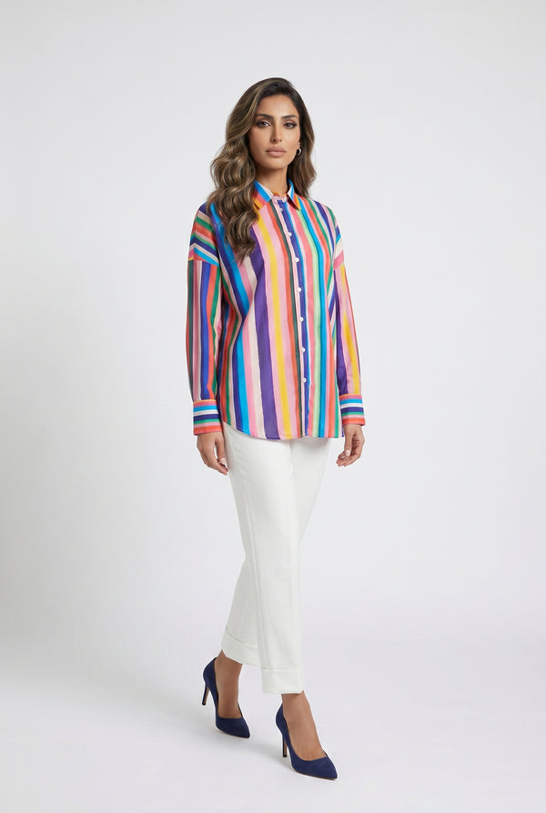 33269 Multicolored Stripe Shirt