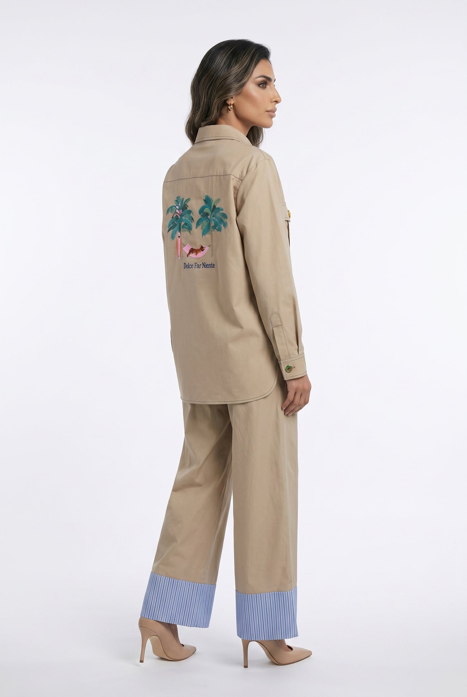 33411 Colored Buttoned Jacket - Brown Loft