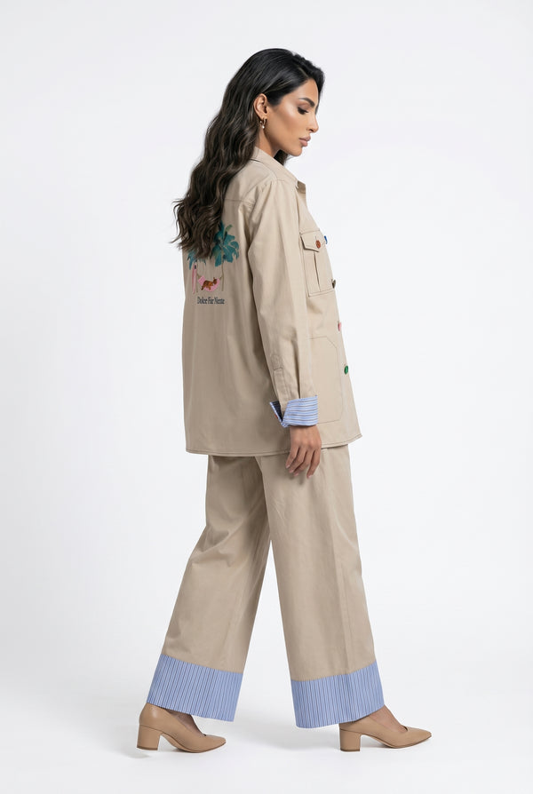 33411 Colored Buttoned Jacket