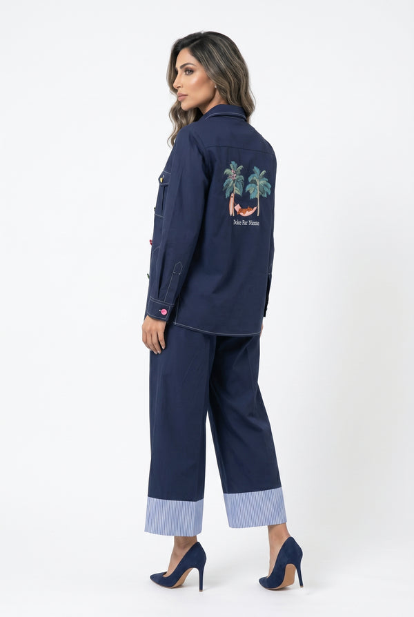 33412 Colored Buttoned Jacket