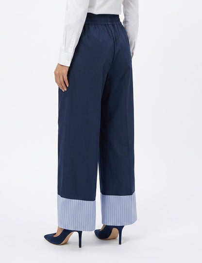 33420 Wide Leg Pleated Culottes Pant - Brown Loft